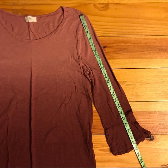 t.la Purple Ombré 3/4 Length Top, EUC, M - Picture 10 of 15